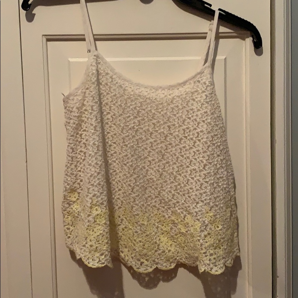 White cropped tank top